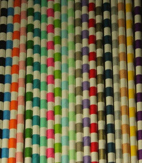 Straws: Horizontal Stripes - Packs of 25